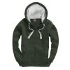 W81PF Ultra Premium Zip Hoodie Bottle Green / Orchid White colour image